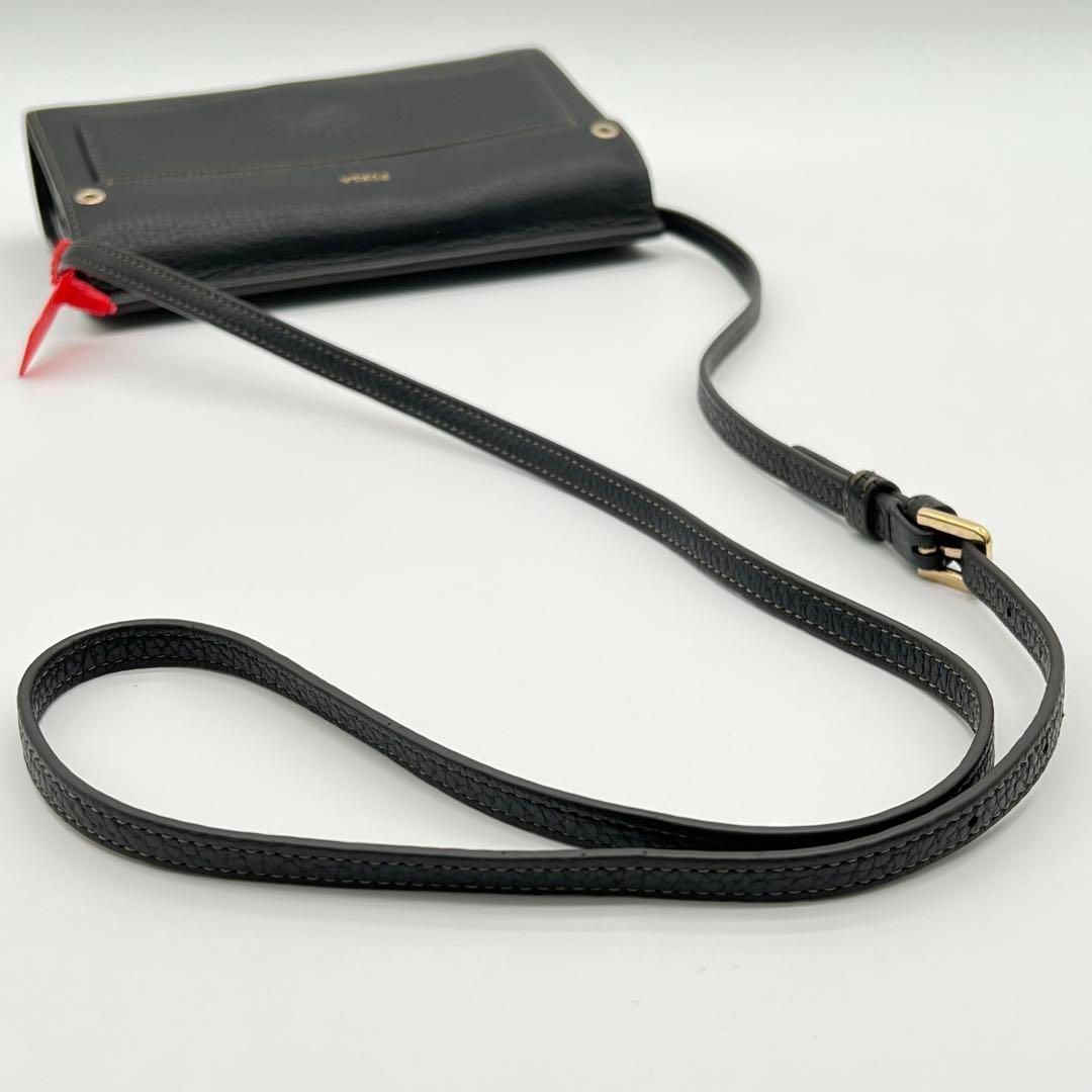 【極美品】FURLA LIKE ショルダーウォレット ショルダーバッグ 黒色 極美品】FURLA LIKE ショルダーウォレット ショルダーバッグ