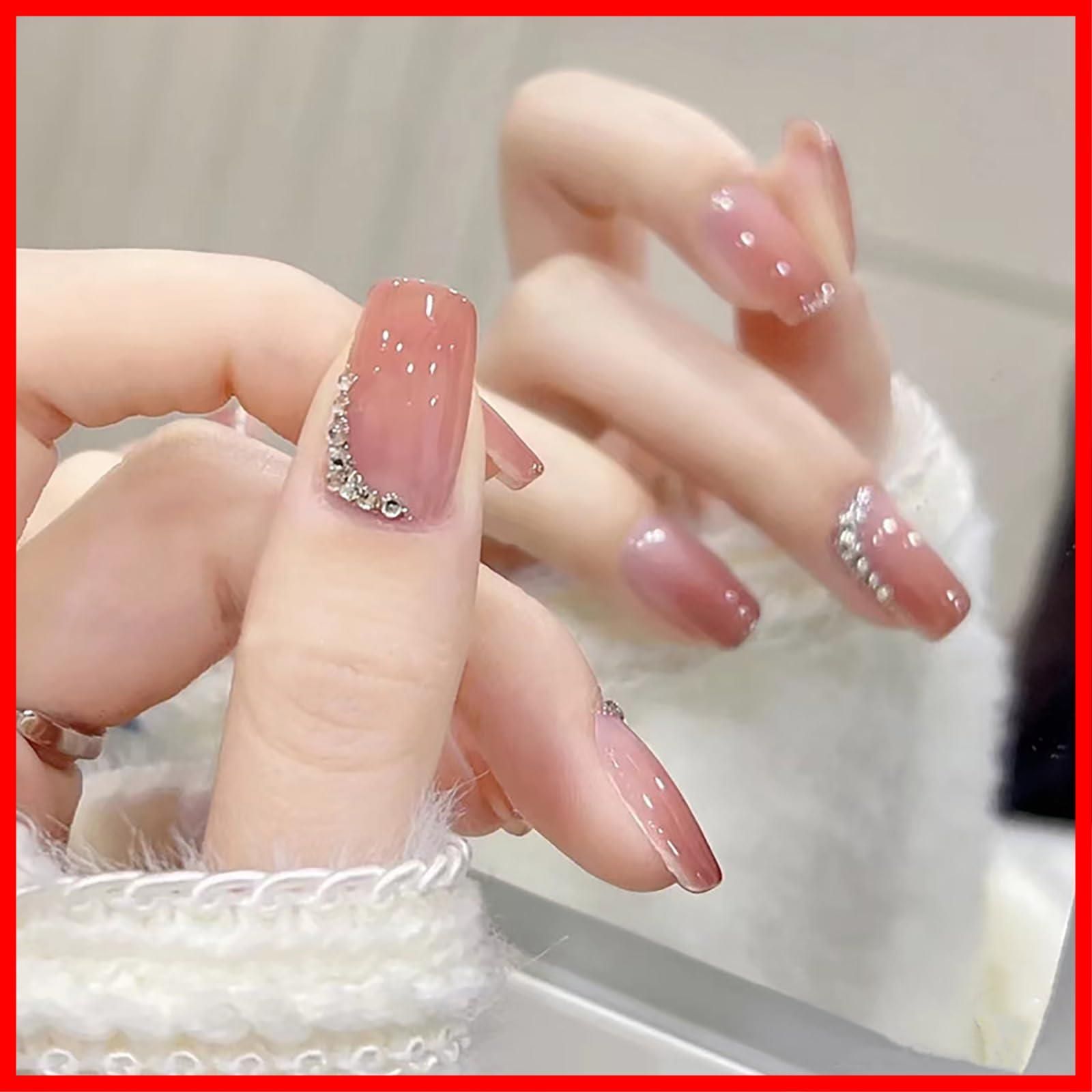 数量限定】ネイルチップ 24枚入 ネイルチップ ショート 秋冬