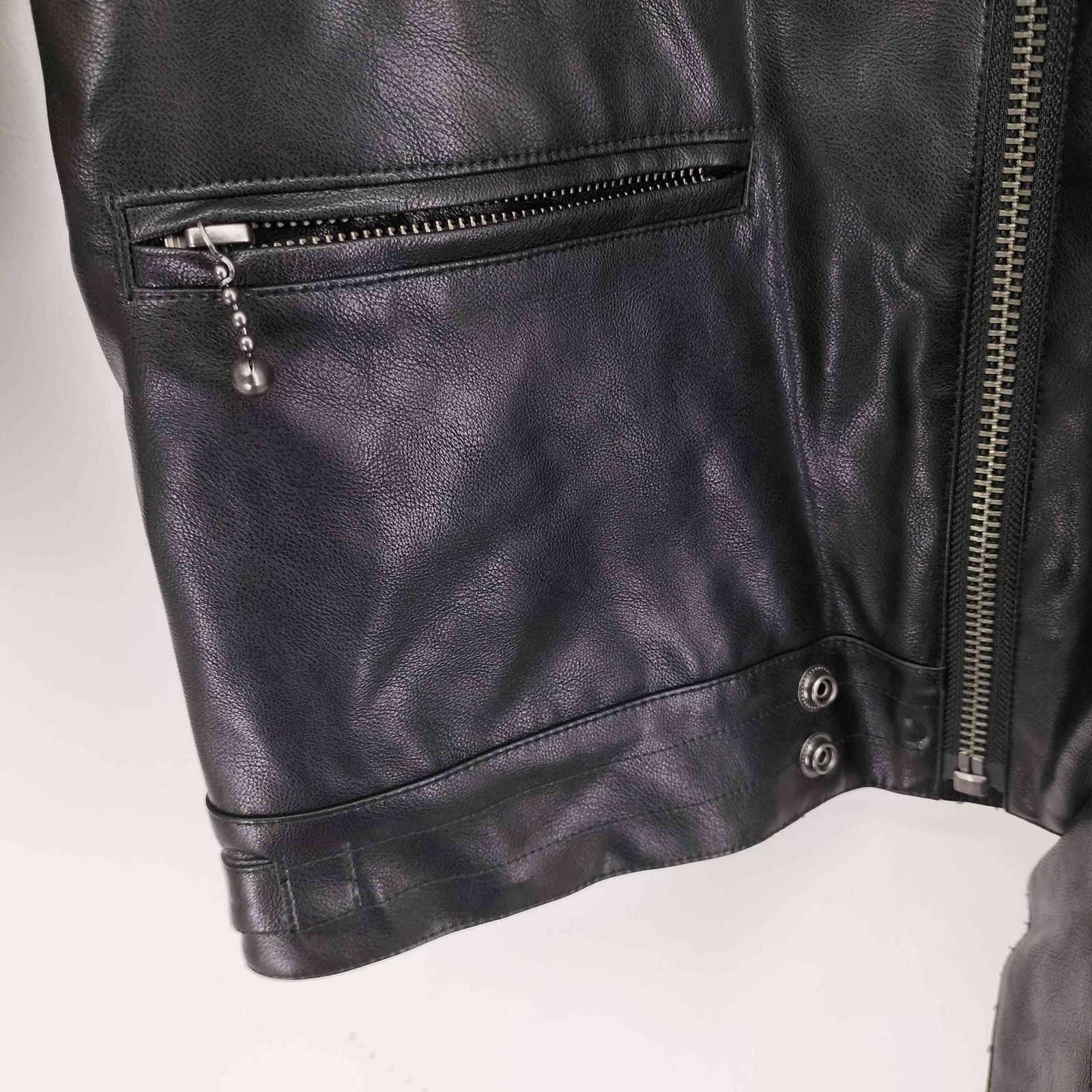 Subciety フェイクレザージャケット Subciety サブサエティ ジャケット SUBCIETY Fake leather zip
