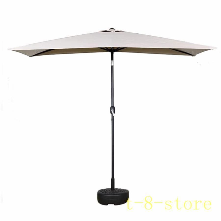 パラソル長方形 パラソル UVプロテクション ガーデン パラソル サイズ 250 120CM ハンド ロータリー ハンドル パラソル ガーデン 取り付け簡単 壁に立てかけられ