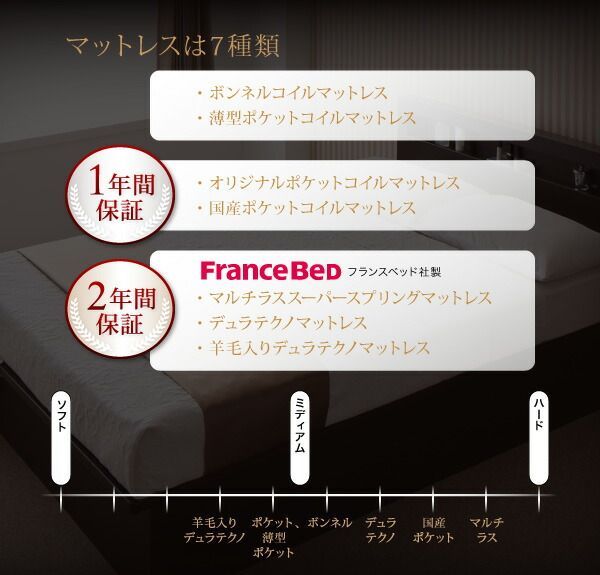 新開閉タイプが選べるガス圧式跳ね上げ大容量収納ベッド
