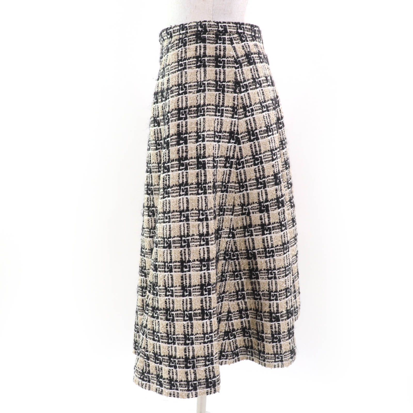 極美品☆GUCCI グッチ 652126 コットン ウール ロング丈 フレア