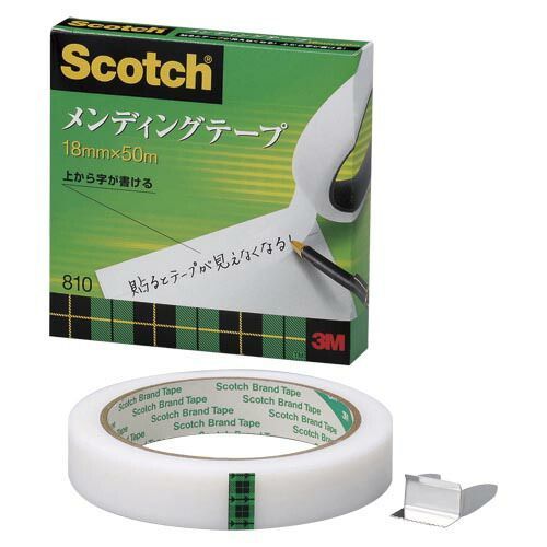 （まとめ） メンディングテープ スリーエム スコッチ［Ｒ］ メンディングテープ 810-3-18 4901690005770 ●寸法：幅１８ｍｍ×長５０ｍ 1個【×20セット】