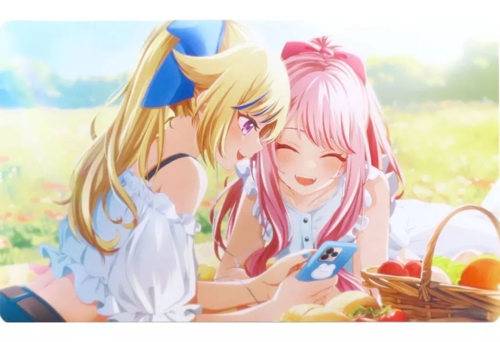 デスクマット 田中ヒメ＆鈴木ヒナ 花畑|スマホ デスクマット バーチャルYouTuber ヒメヒナ 新春運だめし!ヒメヒナガチャ2025 A-14賞 特大吉