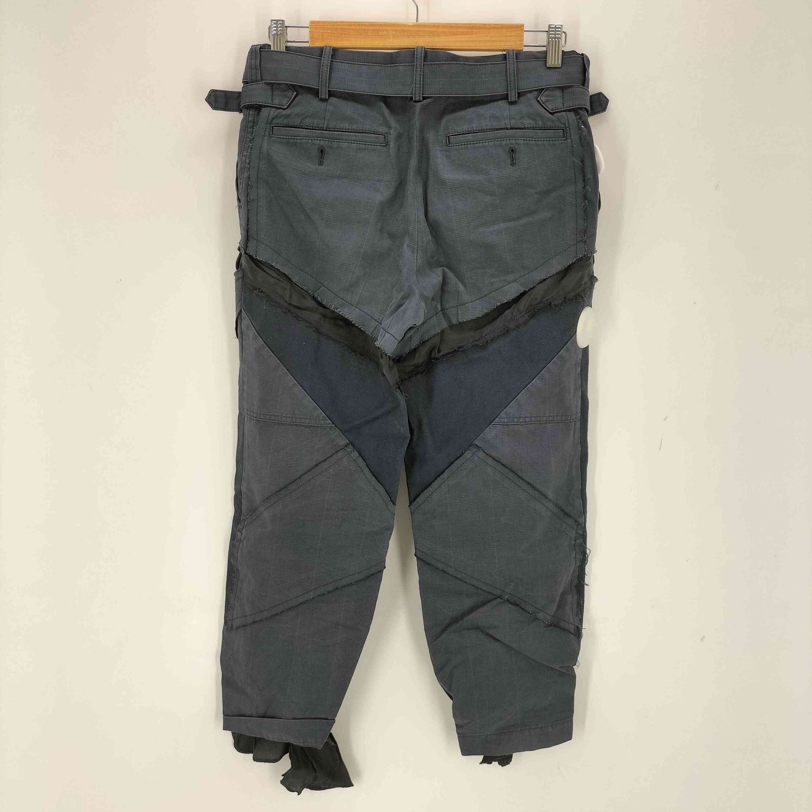 【美品】sacai ウール切り替えパンツ　厚手 sacai - sacai 新品 21ss 切替 ハーフパンツ サカイ