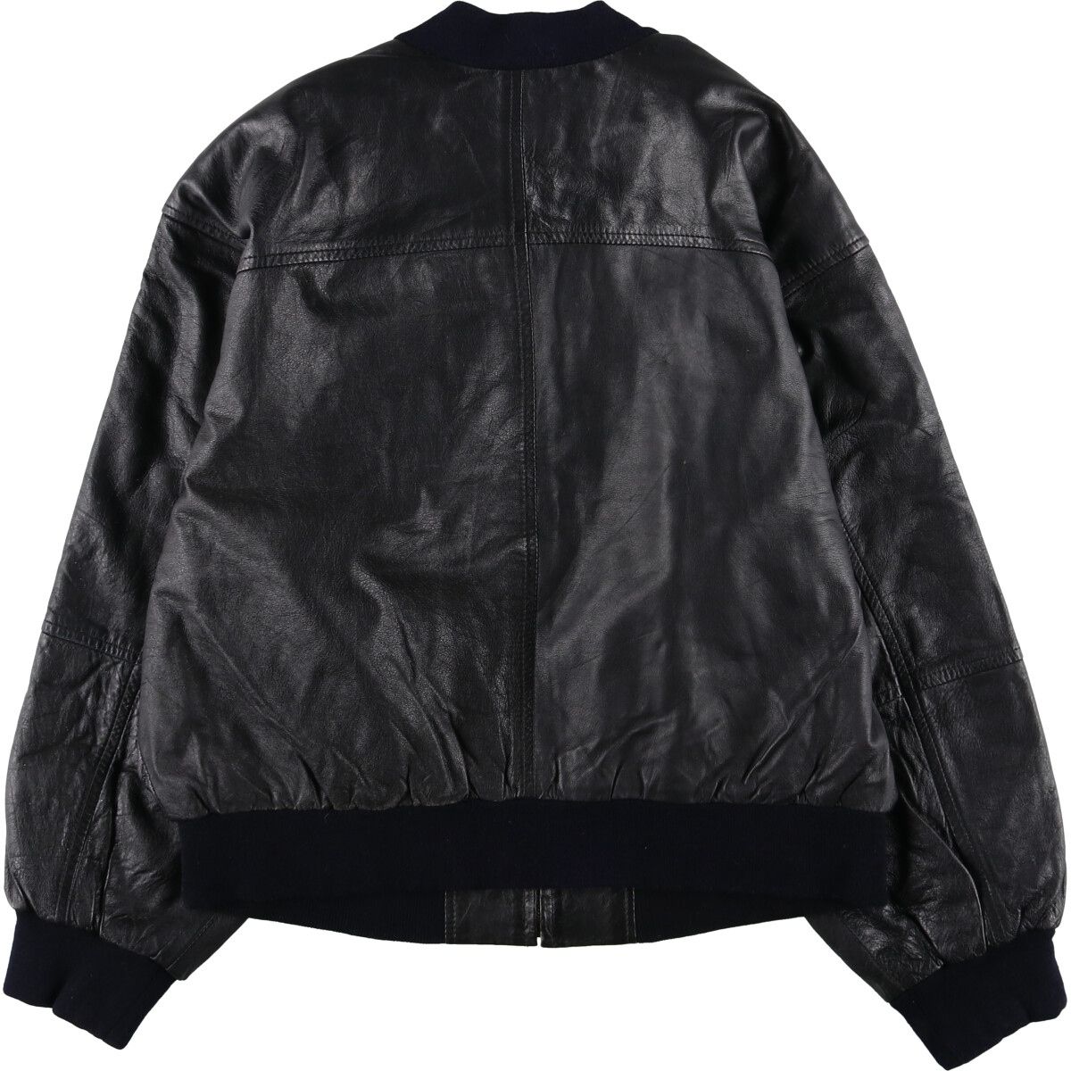 古着 レザーブルゾン メンズXL相当/eaa492974 リアルレザー ショート丈