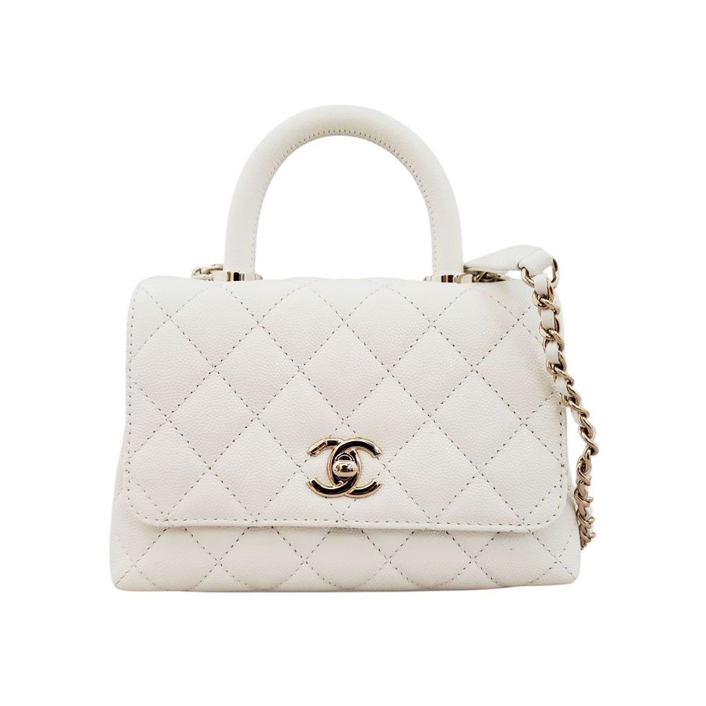 シャネル ココ ハンドル AS2215 キャビア 2wayバッグ シャネル CHANEL トップハンドル ミニ フラップ バッグ AS2215