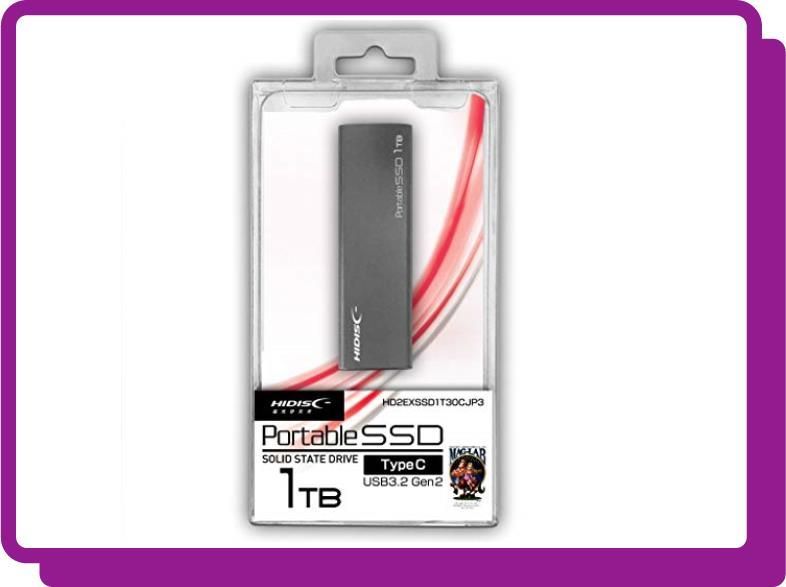 HIDISC USB3.2 Gen2 Type-C対応外付けSSD 1TB HD2EXSSD1T30CJP3 - メルカリ