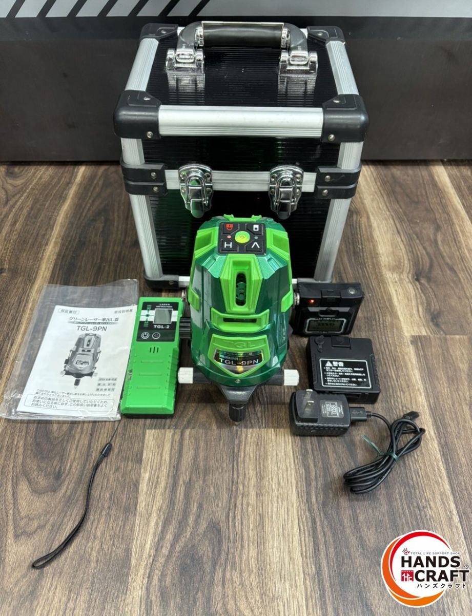 未校正品 TAKAGI タカギ グリーンレーザー墨出し器 TGL-9PN 受光器 バッテリー2個 熊本けやき通り店