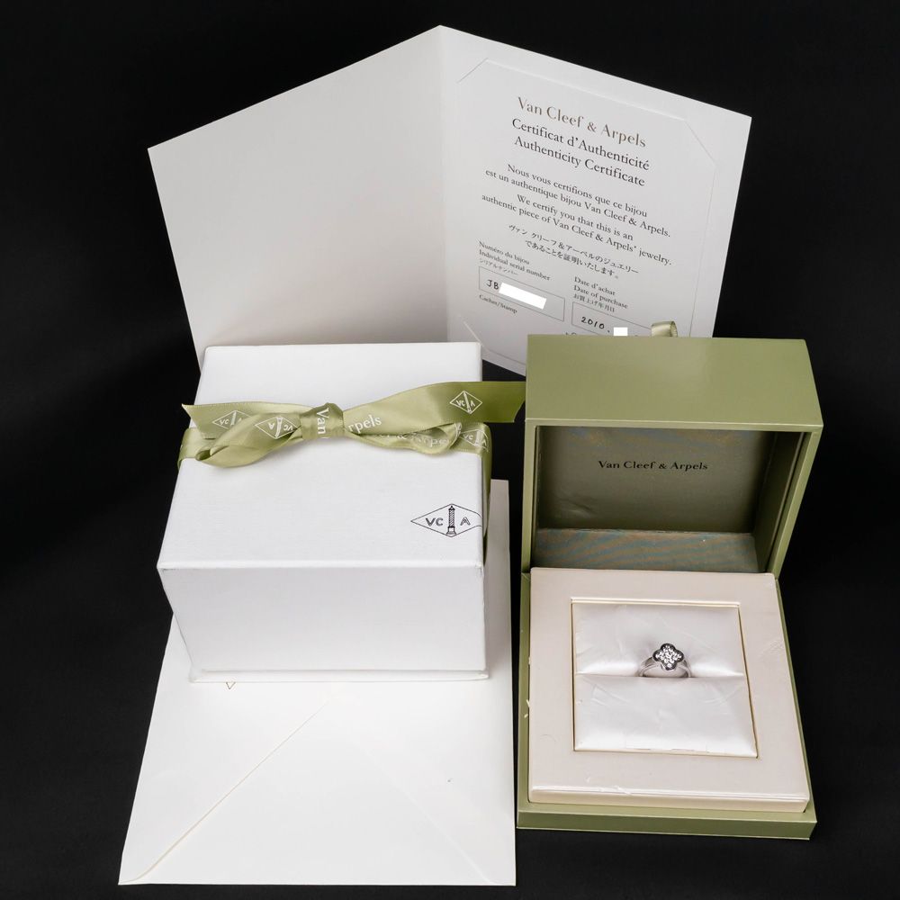 名東】ヴァンクリーフ＆アーペル ピュアアルハンブラ リング 49号