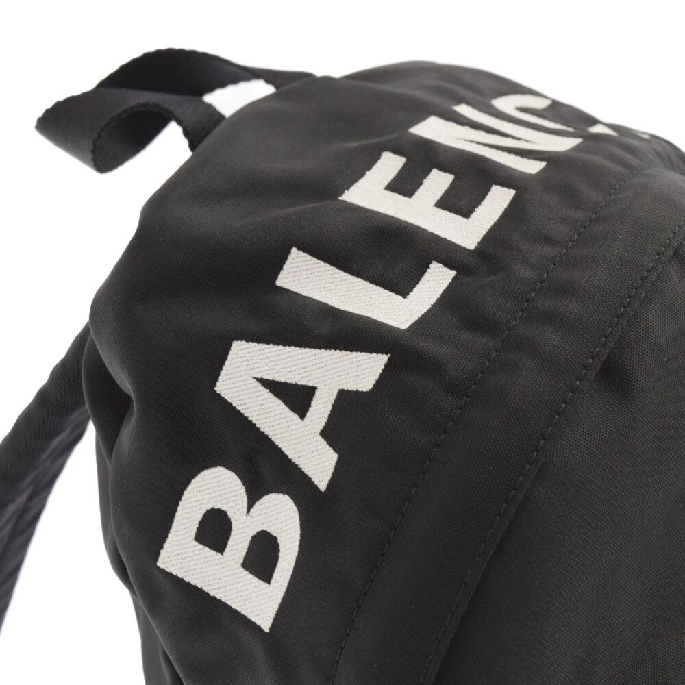 BALENCIAGA (バレンシアガ) WHEEL BACKPACK LOGO EMBROIDEREDSPOR NYLON ロゴ刺繍 ナイロン  バックパック リュック ブラック 507460