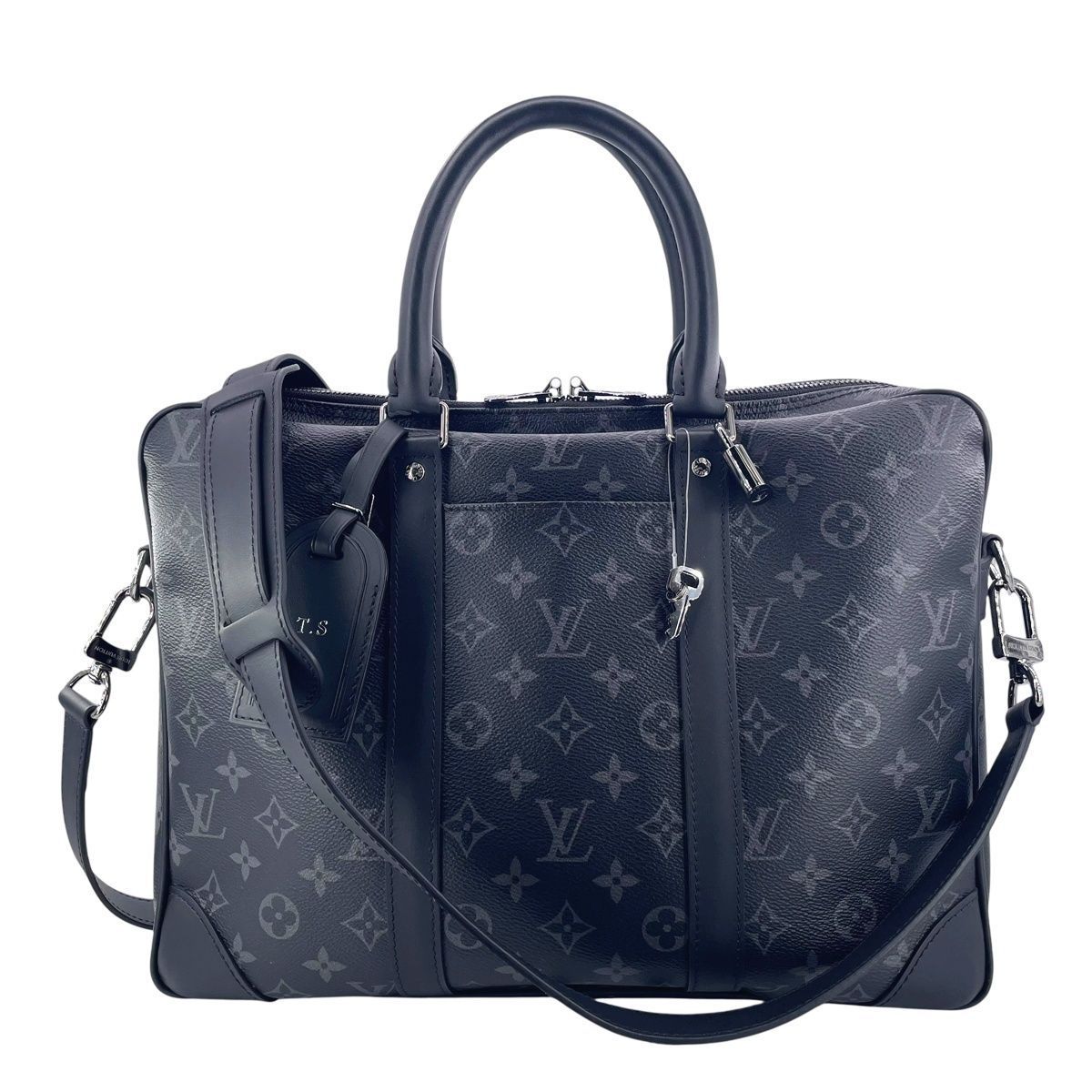 LOUIS VUITTON ルイ ヴィトン ポルト ドキュマン･ヴォワヤージュ M46457 モノグラム･エクリプス キャンバス ブラック ノワール ビジネスバッグ ブリーフケース 25023583 RD