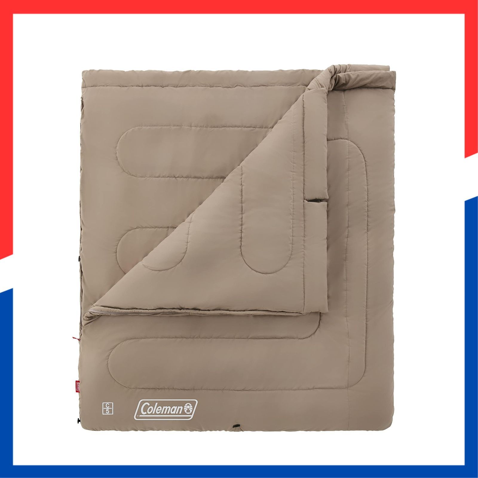 在庫処分 封筒型 快適温度5度以上|10度以上 C5|C10 グレージュ ファミリー2in1 寝袋 コールマン Coleman