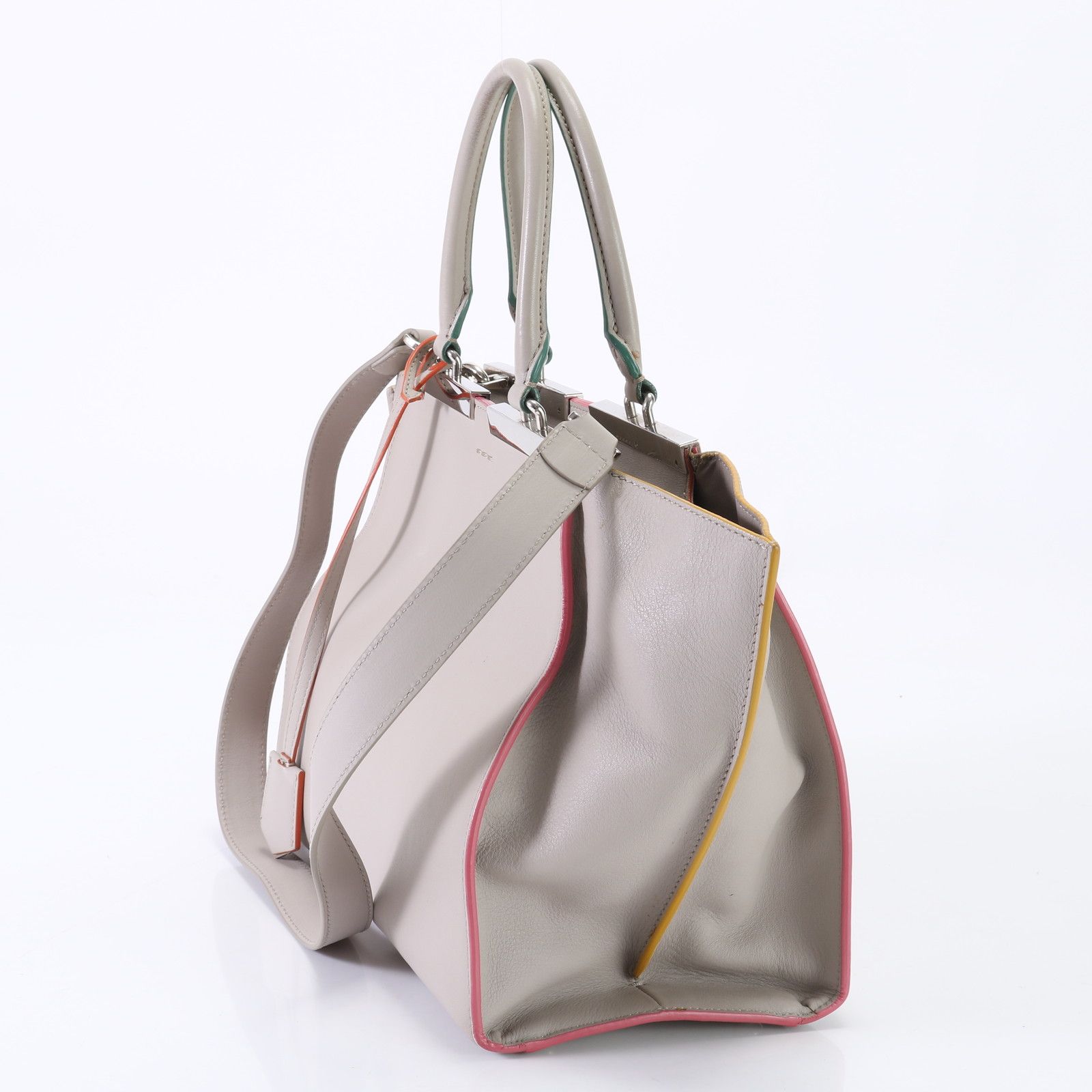 美品 フェンディ トロワジュール 3JOURS レザー 2WAY ショルダーバッグ 