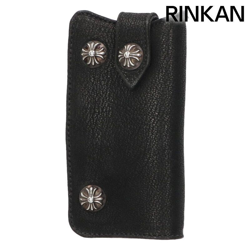 クロムハーツ キーケース クロスボタンレザー RINKAN鑑定済み クロムハーツ KEY CASE/キーケース クロスボタンデストロイ
