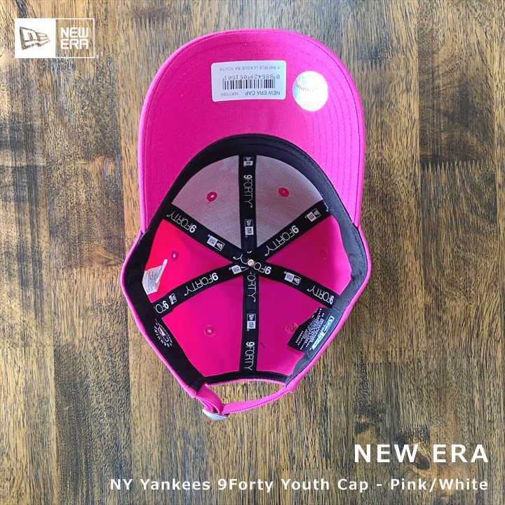 52-56cmで調整可】New Era☆NY Yankees 9Forty Youth CAP ピンク