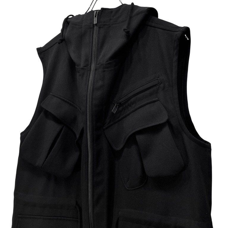 トップス Yohji Yamamoto ヨウジヤマモト 22AW MILITARY HOOD VEST