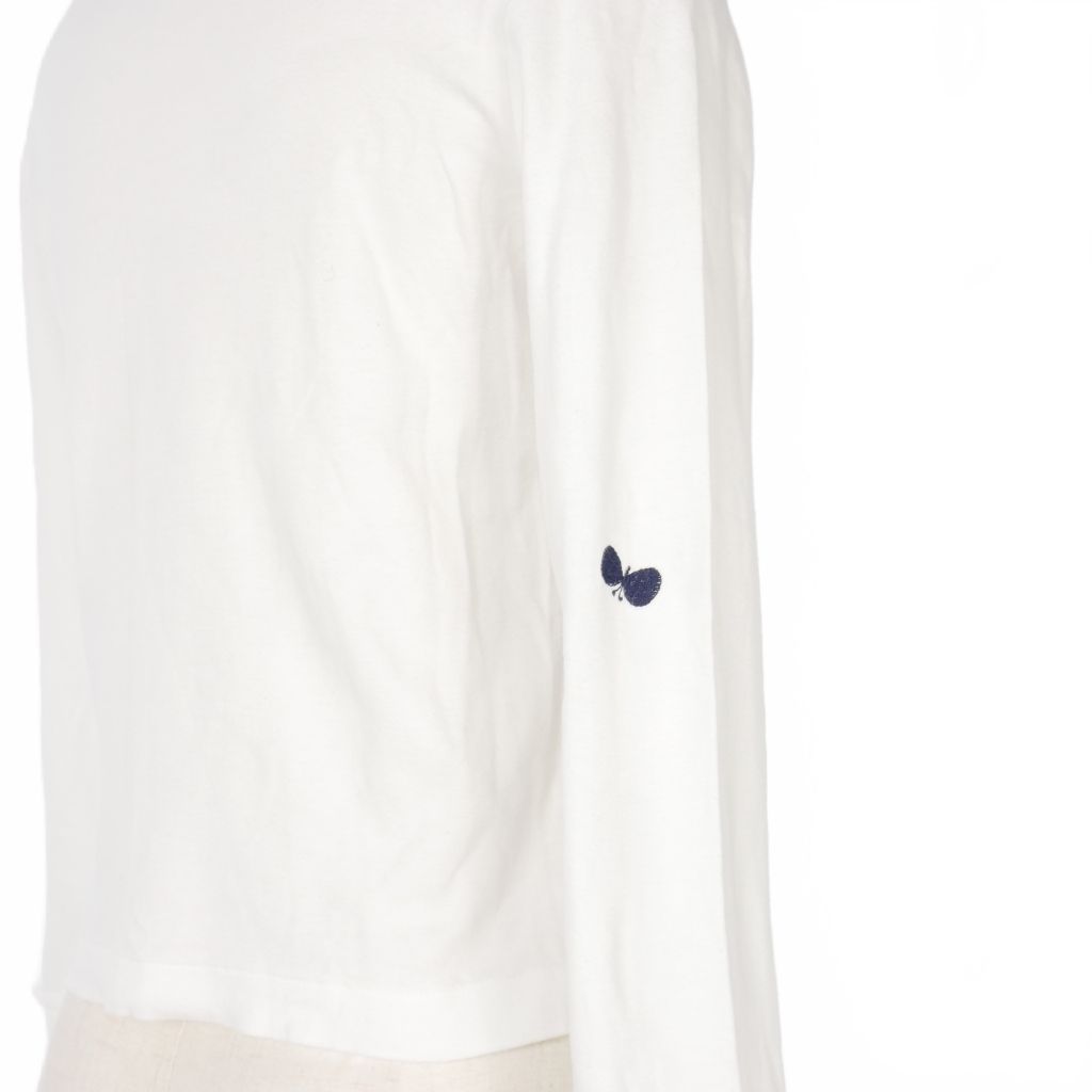 ミナペルホネン mina perhonen 蝶刺繍 カットソー Tシャツ 七分