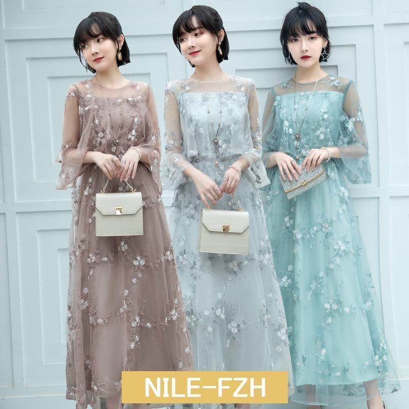 結婚式 パーティードレス 大きいサイズ ワンピース マタニティ お呼ばれ レース フリル ドレス マキシ きれいめ 楽チン 女子会 食事会 デーWPおすすめ注目