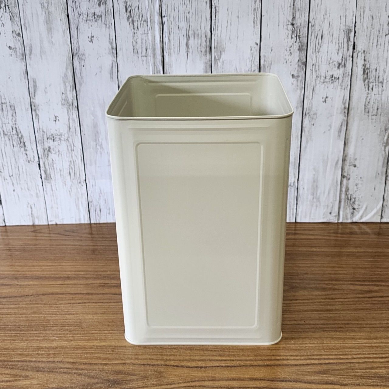 蓋付きリメイク一斗缶（取手付きダークブラウン✖️アイボリー） 収納