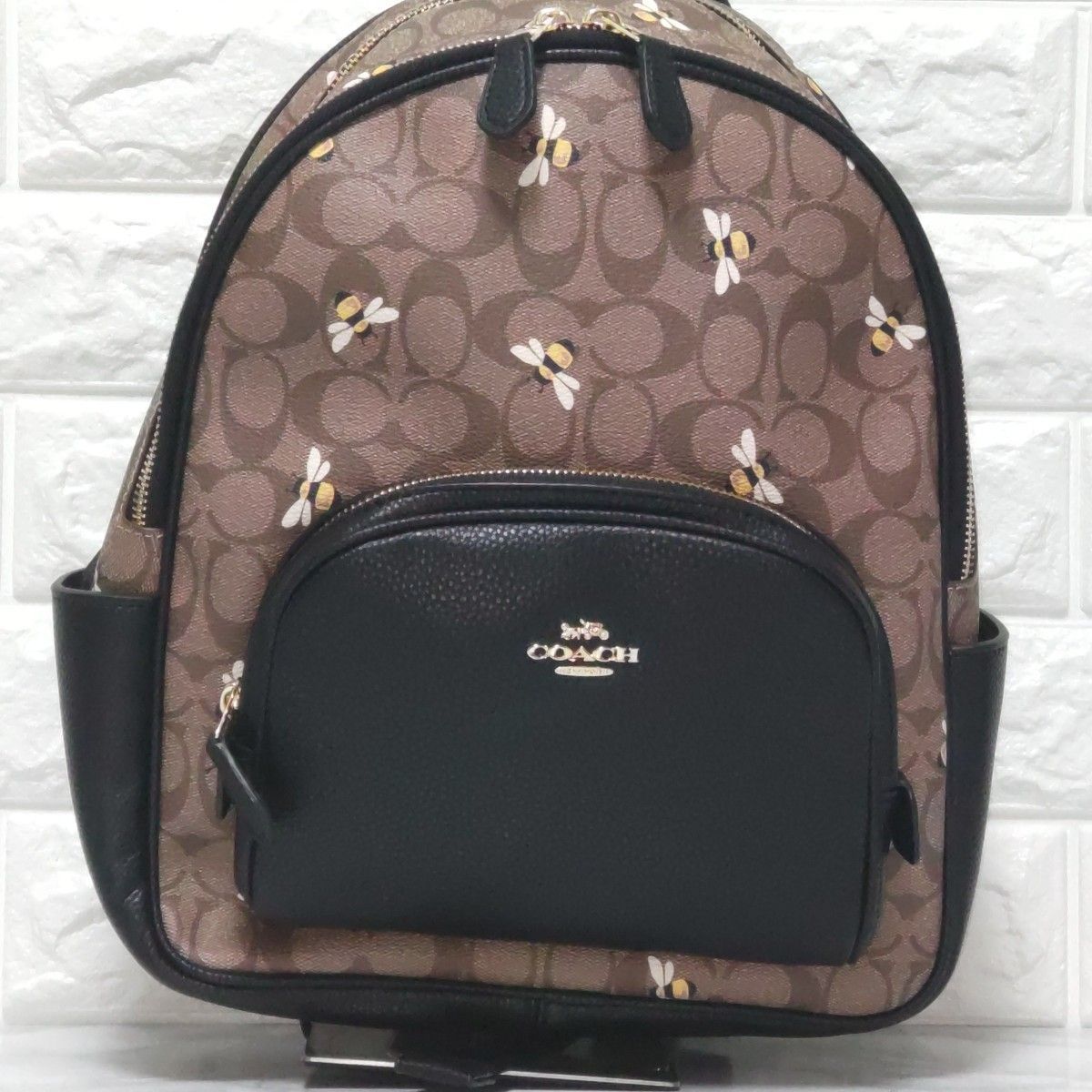 COACH コーチ C8592 リュック バッグパック ハチ 蜂 カーキマルチ 新作 