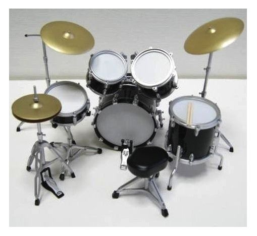 BECKドラムコレクション【ブラックカラーVer.フルセット】ドラムスティック付き ☆BECK Drum Collection 3rdステージ  ☆1/12スケール ☆BECKギターコレクション ☆ギターミニチュア ☆ギターフィギュア ☆ドラムフィギュア - メルカリ