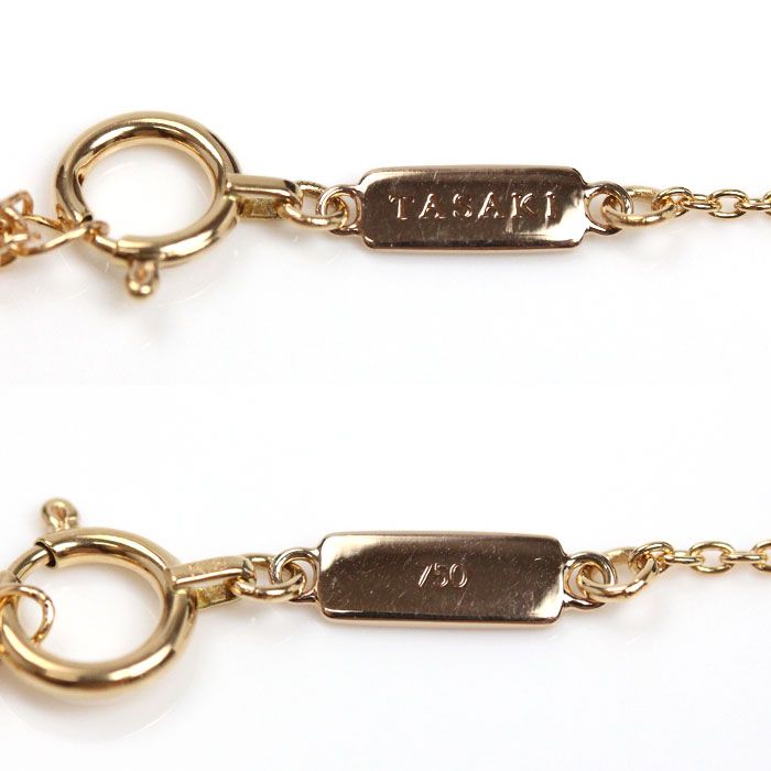 タサキ　プチバランス　ダイヤモンドネックレス　K18サクラゴールド　TASAKI TASAKI 【美品】タサキ K18 サクラゴールド プチ バランス