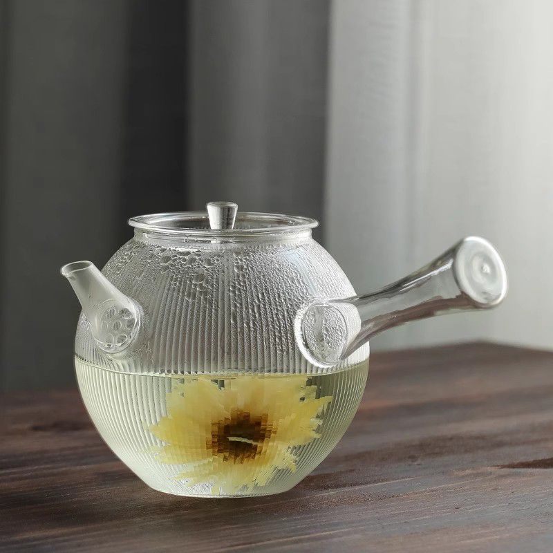 ガラス製 ティーポット 茶壺 やかん 煮水器（850ml耐熱）