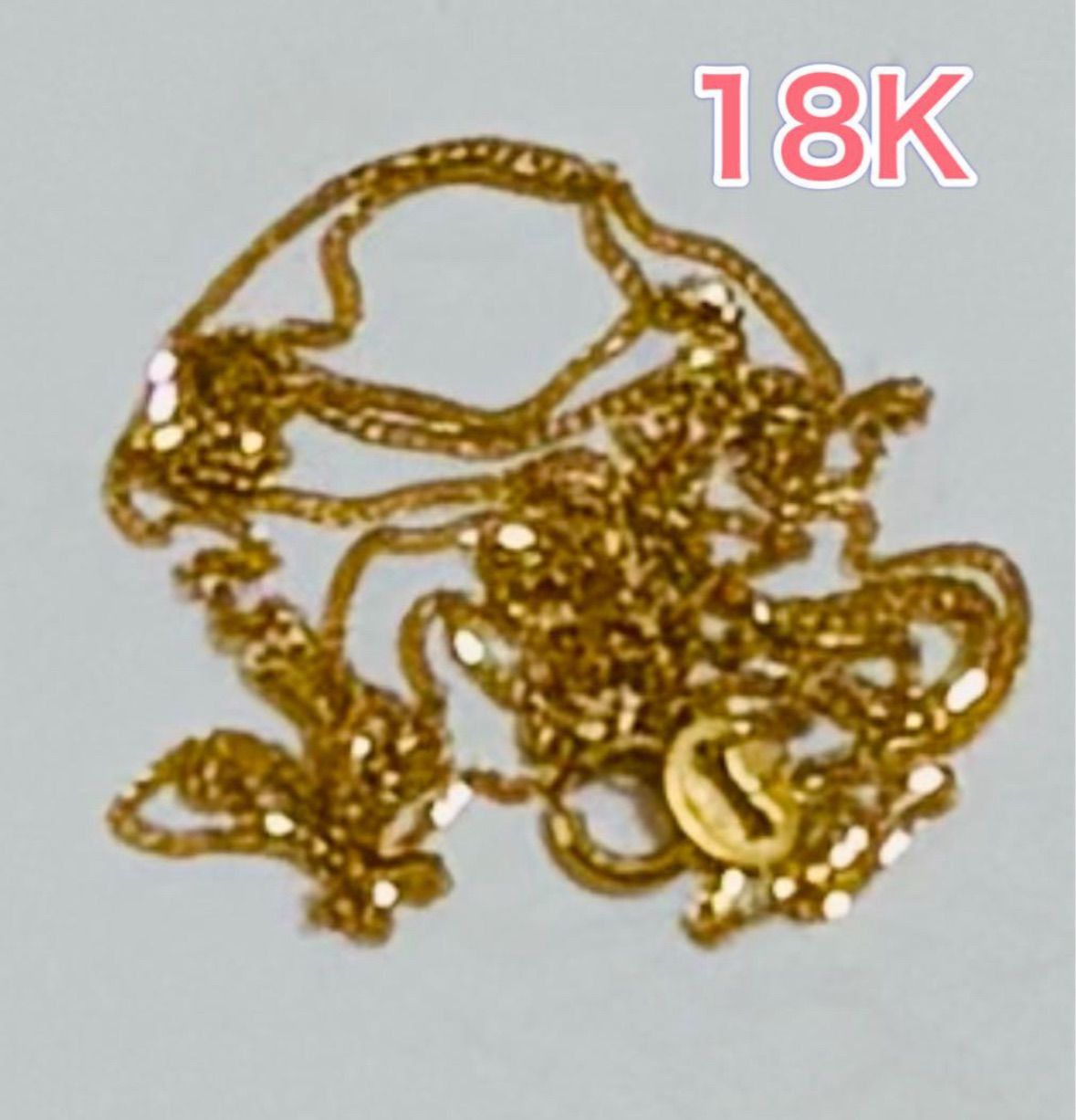 ゴールドチェーンネックレス 18k 18金 ターラント ゴールドチェーンネックレス 18k 18金 ターラント AU750 地金 45