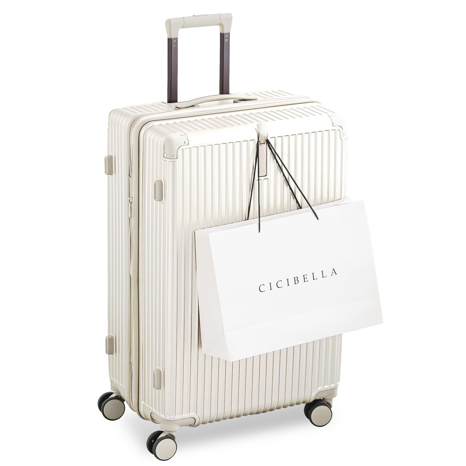 h1 拡張機能付 スーツケース アイボリーホワイト シシベラ