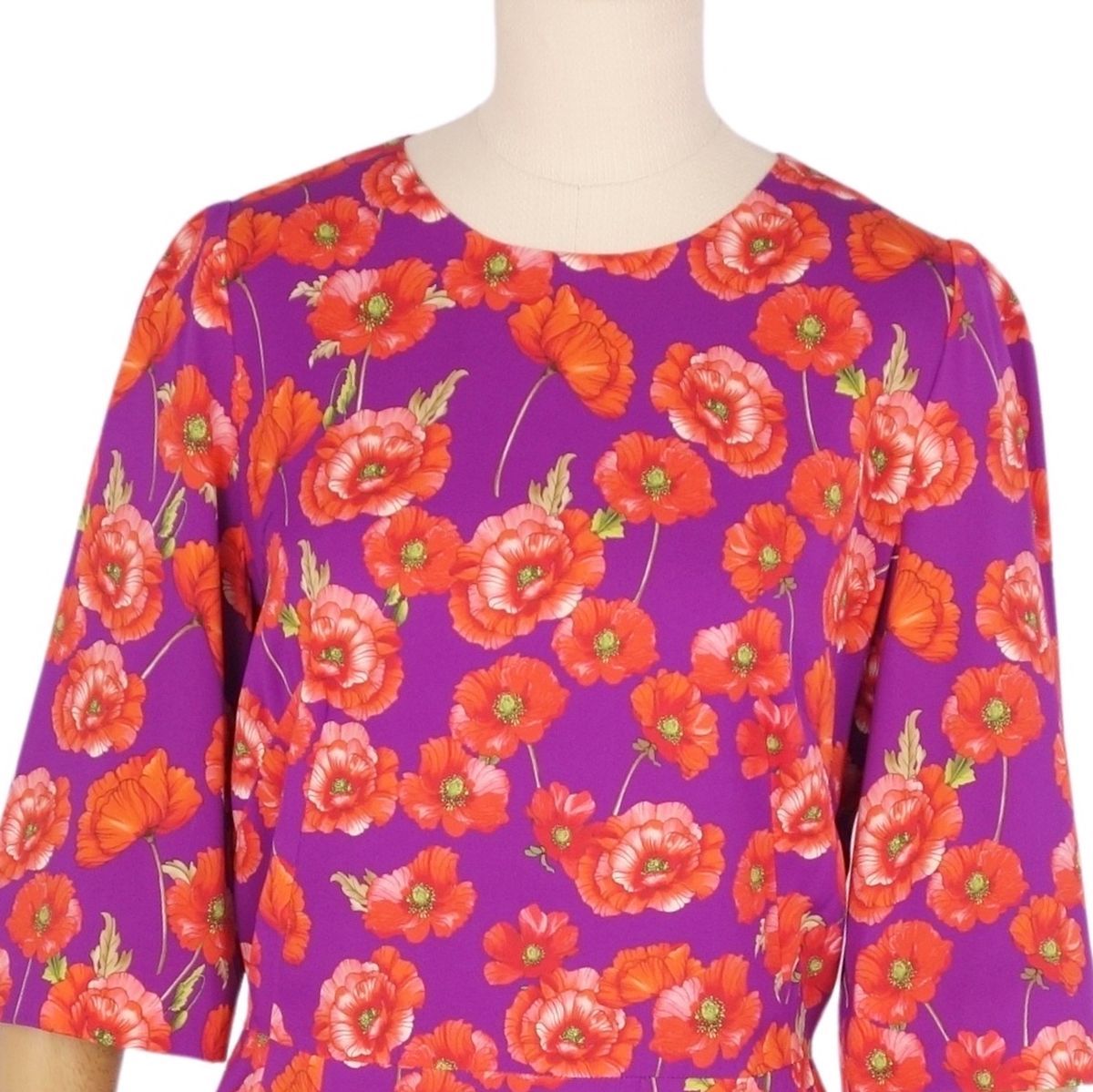 未使用 ドルチェ&ガッバーナ DOLCE&GABBANA ワンピース 五分袖 花