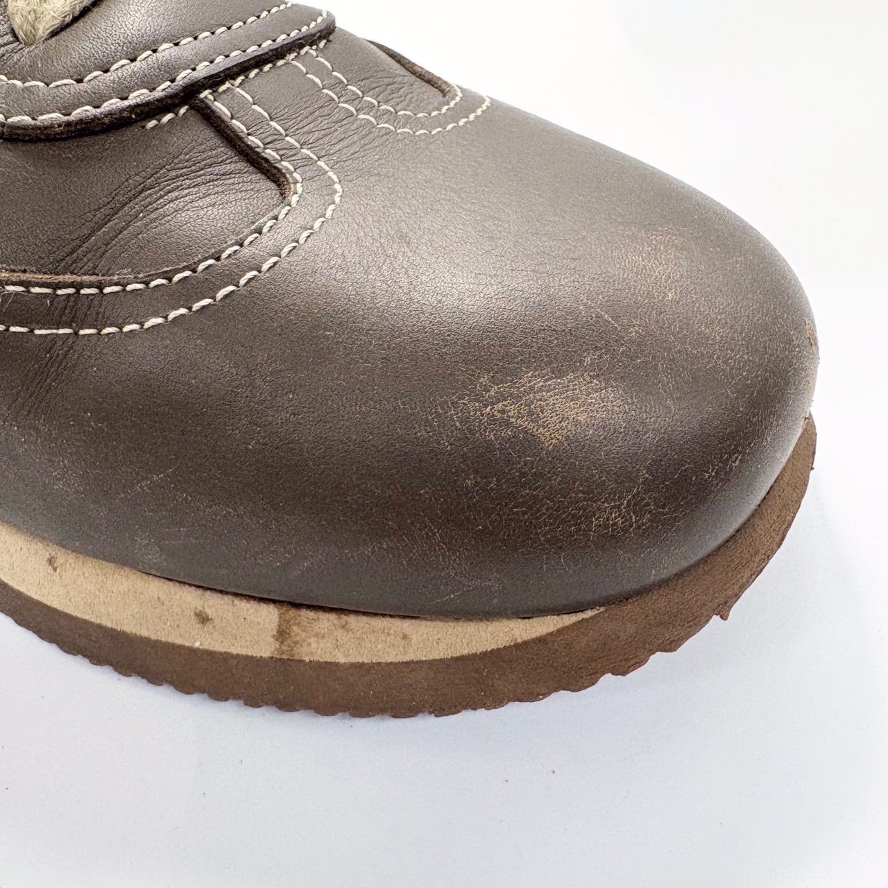 HERMES エルメス 美品 Quick クイック レザースニーカー ブラウン