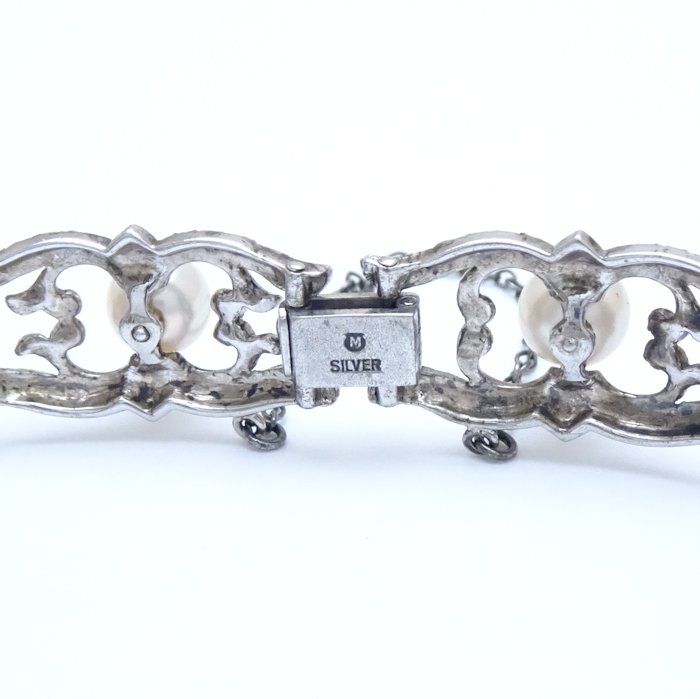 MIKIMOTO ミキモト ブレスレット パール オニキス 真珠6.5～6.6ミリ 