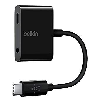 【中古】 Belkin USB-C 3.5mmイヤホンジャック デュアルアダプター Andoroid スマートフォン Galaxy S10 Xperia 5 Pixel 3 対応 イヤホン・充電同時 F