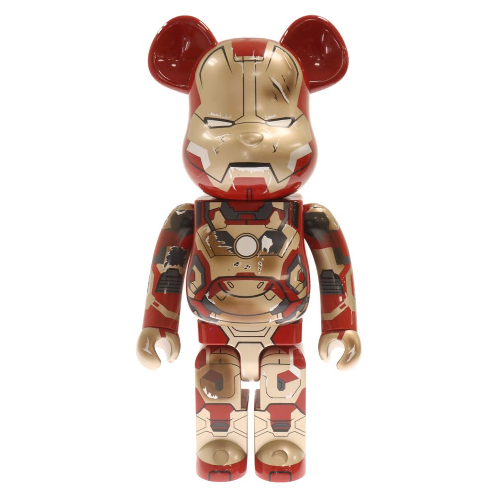 MEDICOM TOY (メディコムトイ) BE@RBRICK MARVER IRONMAN3 ベアブリック 1000% アイアンマン フィギュア 人形 レッド/ゴールド