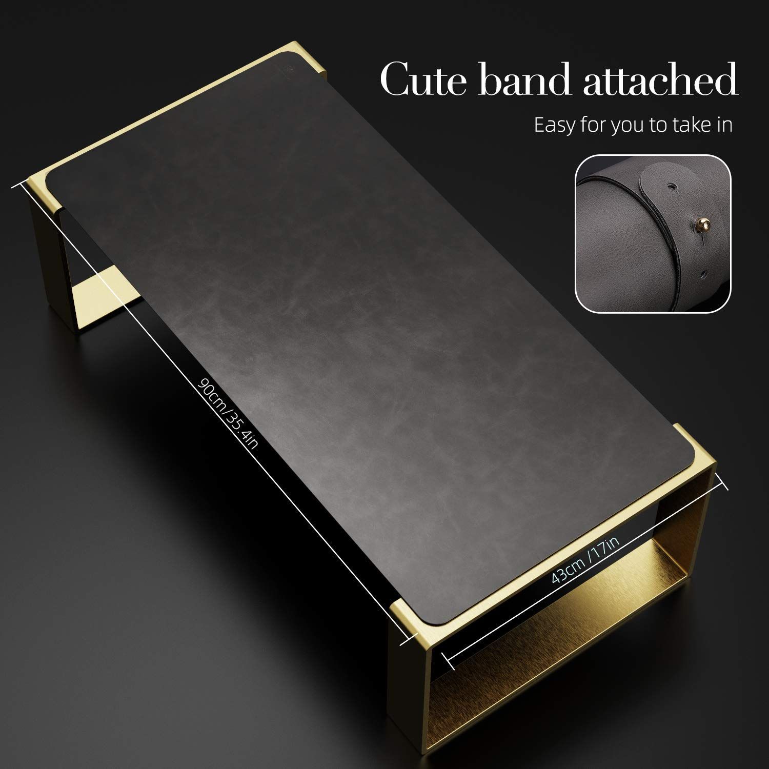  YSAGi デスクマット レザーデスクパッド 大型マウスパッド 両面レザー 超防滑設計 防水 防油 断熱 お手入れ簡単 オフィス 自宅用 大型デスクパッド グレー 90 43 cm 収納ラック 梱包テープ デスクマット 机上アクセサリー