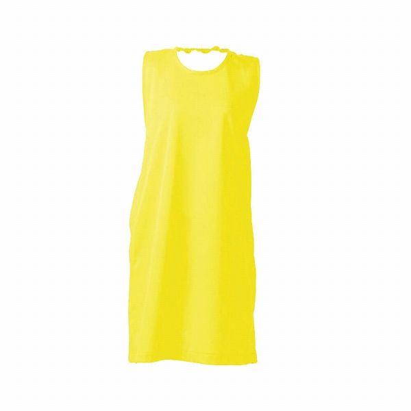 アイメッシュエプロン イエロー ノースリーブ ゴム E5100-33G(004664-009)