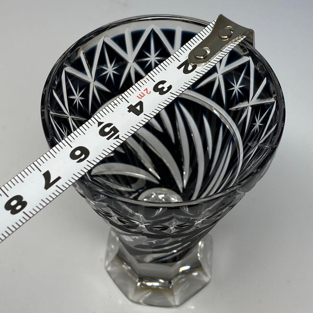 薩摩びーどろ工芸 切子 凛禅B 高さ10.4cm 東H6-0609☆1F