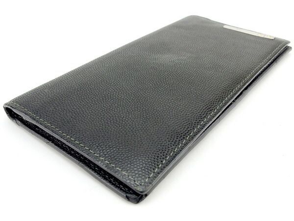 カルティエ 長札入れ 長財布 サントスライン ブラック レザーCartier