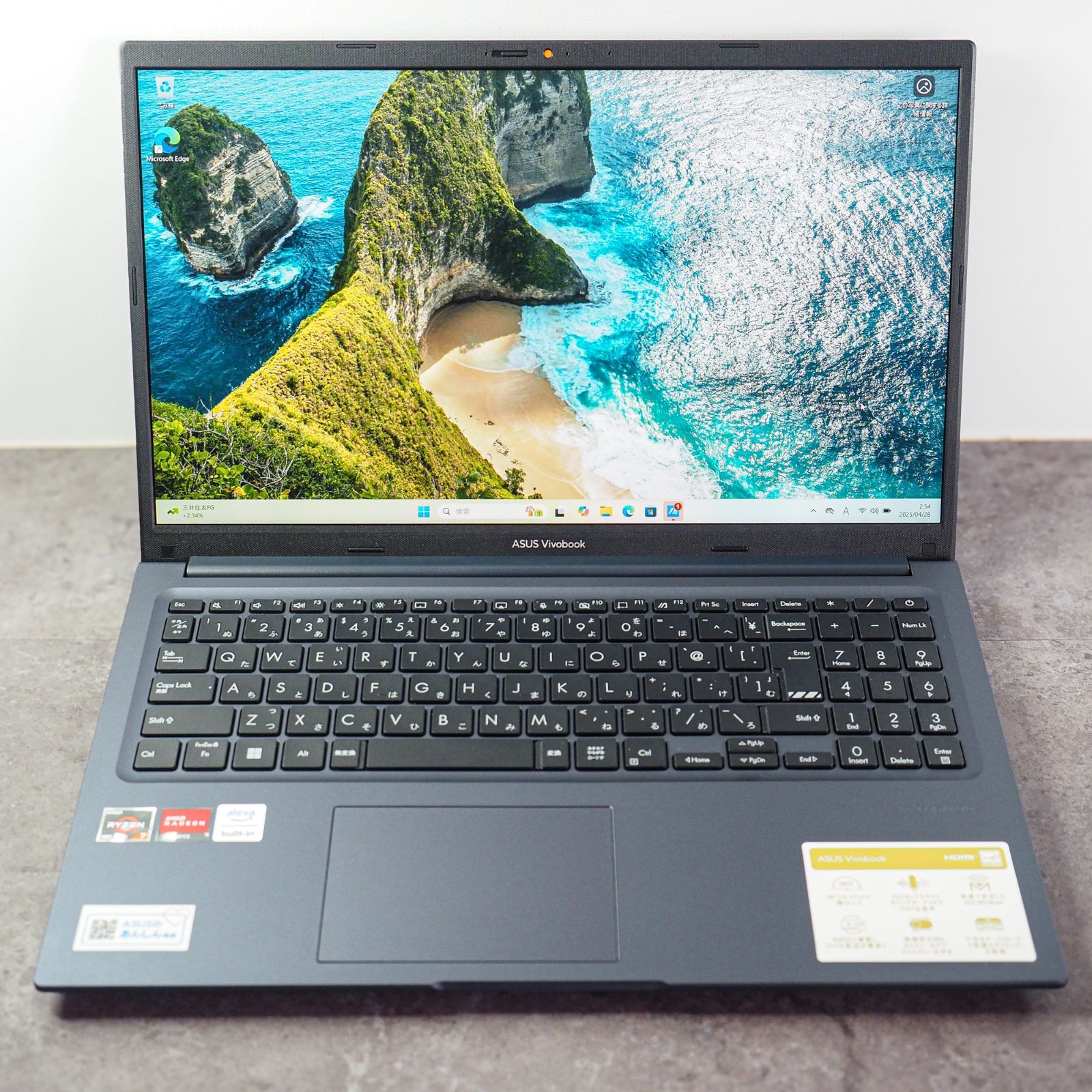 ASUS Vivobook 15 16 GBメモリ 512GB SSD Windows 11 AMD Ryzen 7 4800H