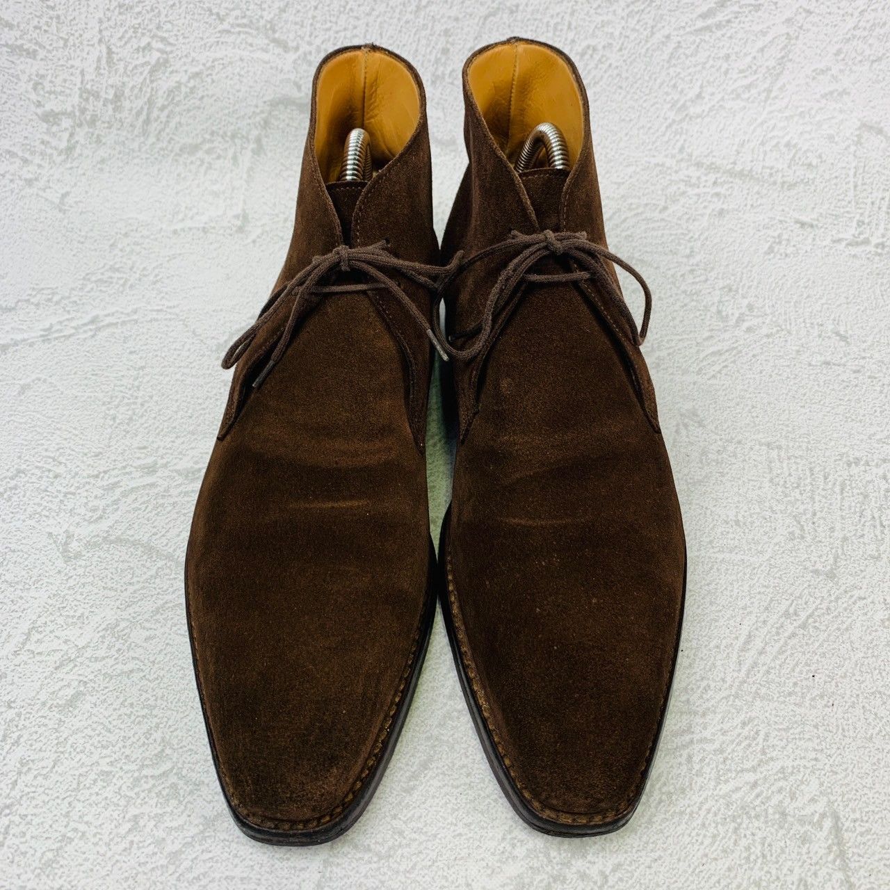  Crockett-Jones クロケットアンドジョーンズ TETBURY テッドベリー チャッカブーツ スエード ダイナイトソール 茶 ブラウン UK 7.5 26 cm W 2751 チャッカブーツ ブーツ 革靴