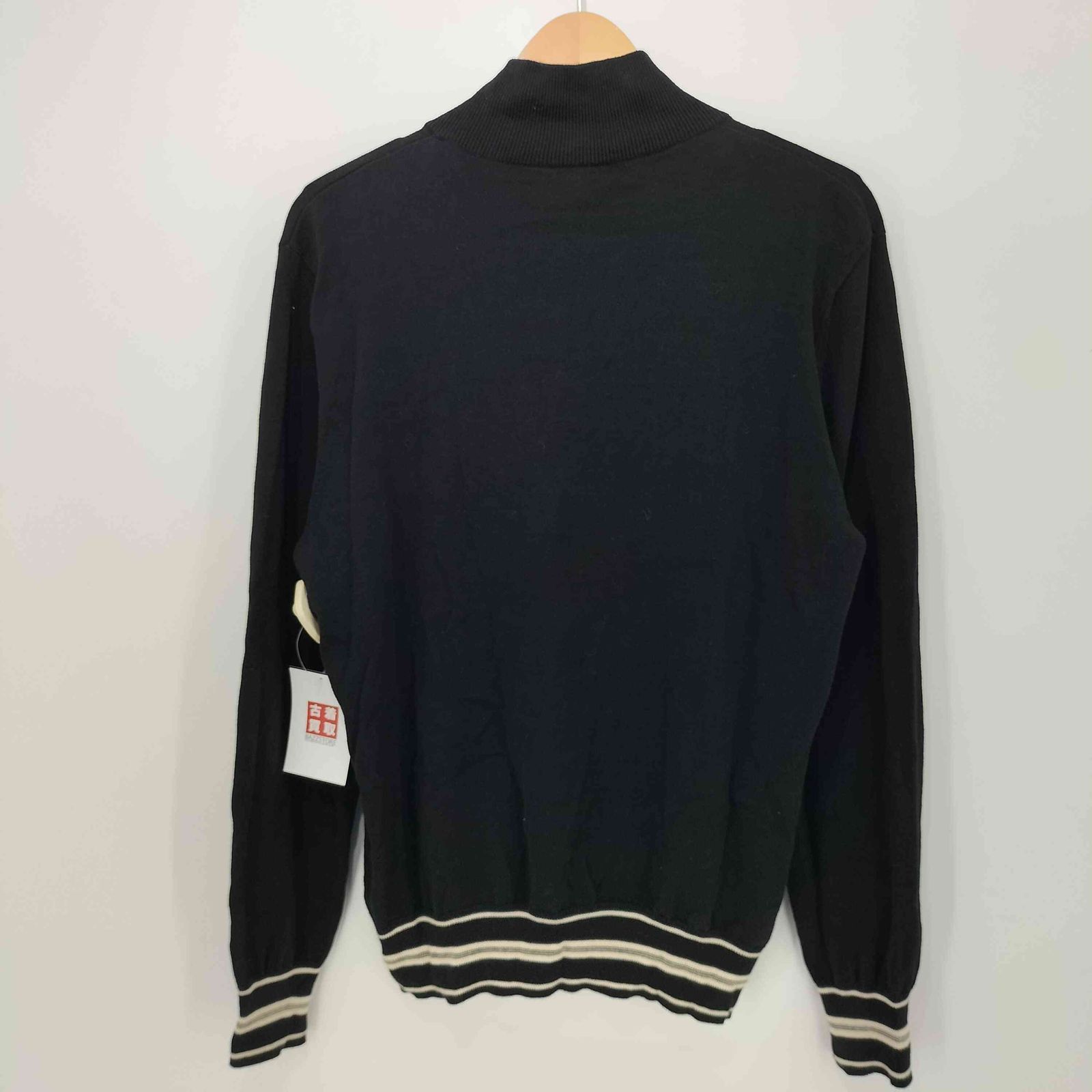 Paul Smith カシミヤ混 短丈 フルジップ ドライバーズ ニット 黒