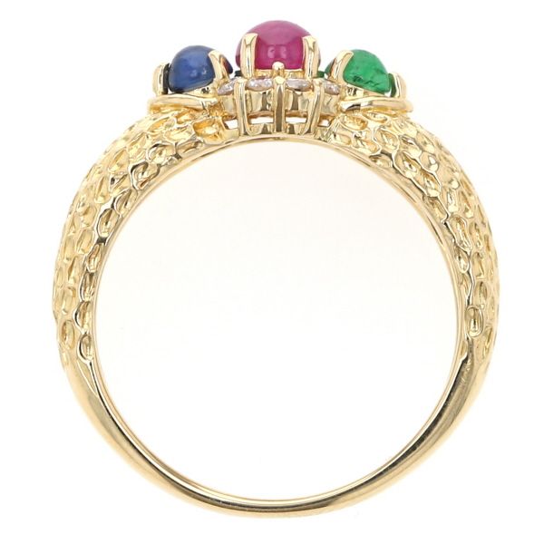 milaschon ミラショーン K18YG リング ルビー サファイア エメラルド