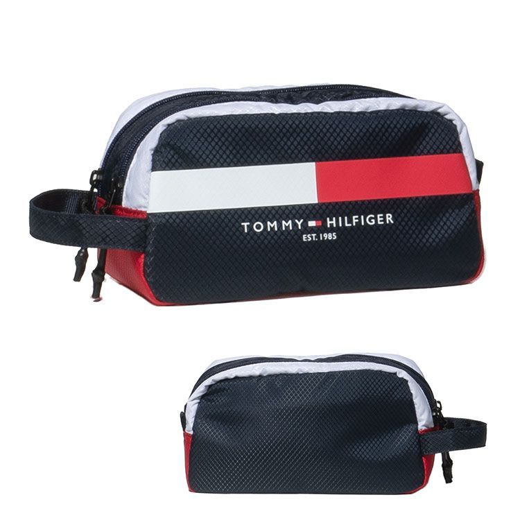 トミーヒルフィガー ゴルフ ポーチ メンズ レディース バッグ 2層 ファスナー付き マルチ ケース ゴルフバッグ ブランド THMG4SEB TOMMY HILFIGER GOLF