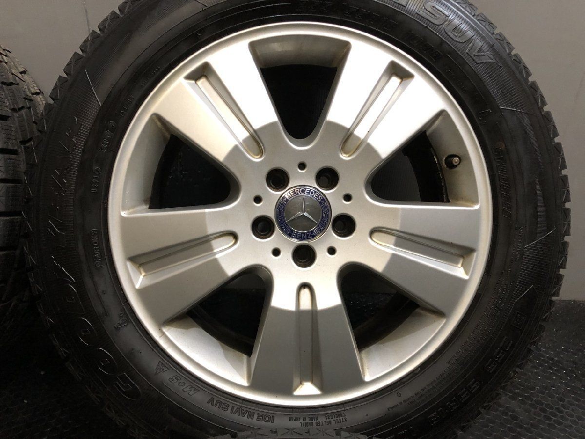 【GOODYEAR ICENAVI SUV 255/55R18】スタッドレス【ベンツ Mクラス 純正ホイール 18インチ 8J5HPCD112+60】バリ溝　(VTN956) GOODYEAR ICENAVI SUV 255/55R18】スタッドレス【ベンツ Mクラス 純正