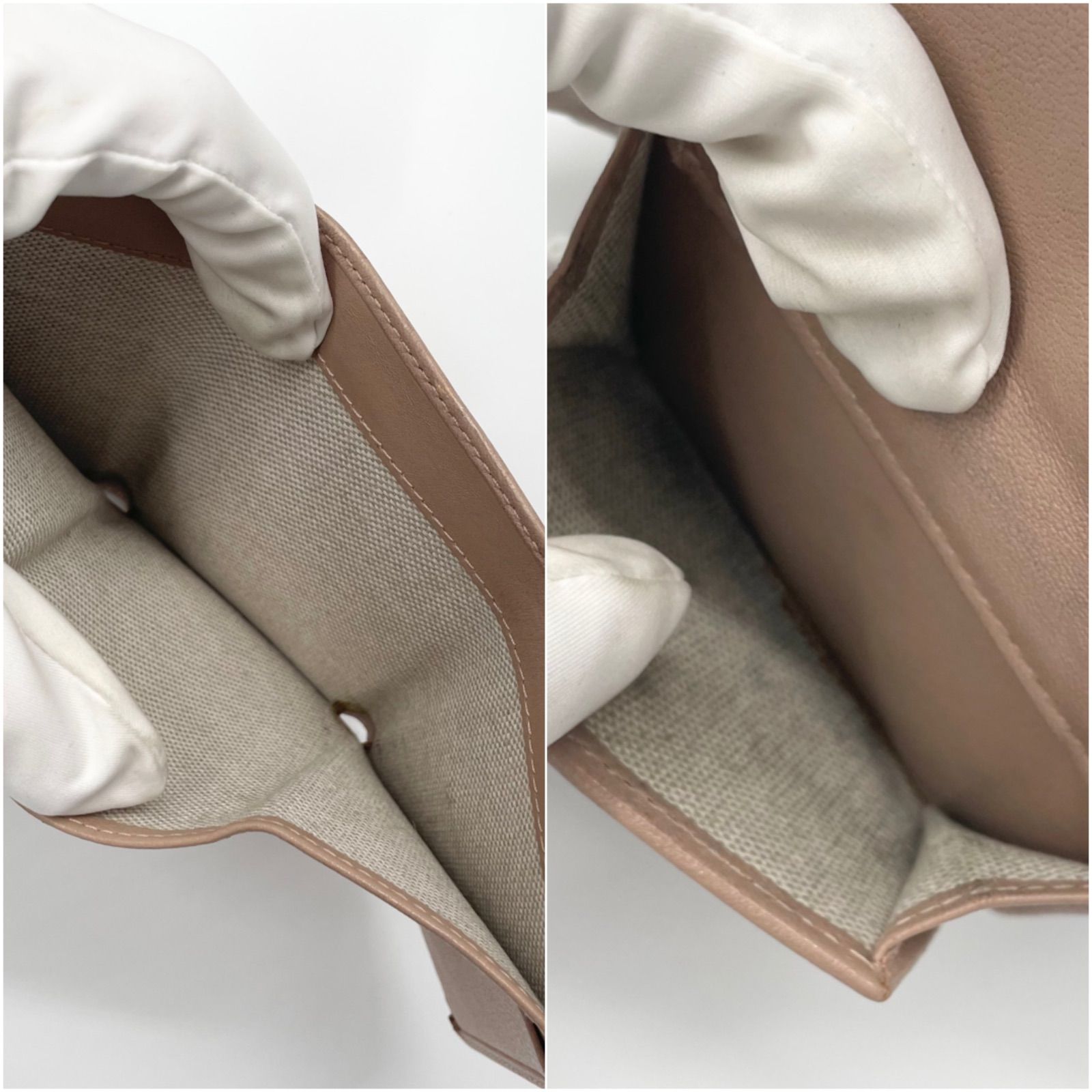 JIMMY CHOO ジミーチュウ　ミニ財布　三つ折り　スタッズ　ベージュ JIMMY CHOO ジミーチュウ ミニ財布 三つ折り スタッズ ベージュ