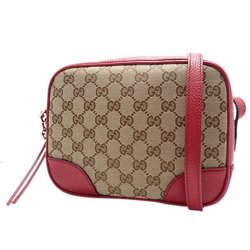 最新入荷 レザー GGキャンバス グッチショルダーバッグ - Gucci レッド