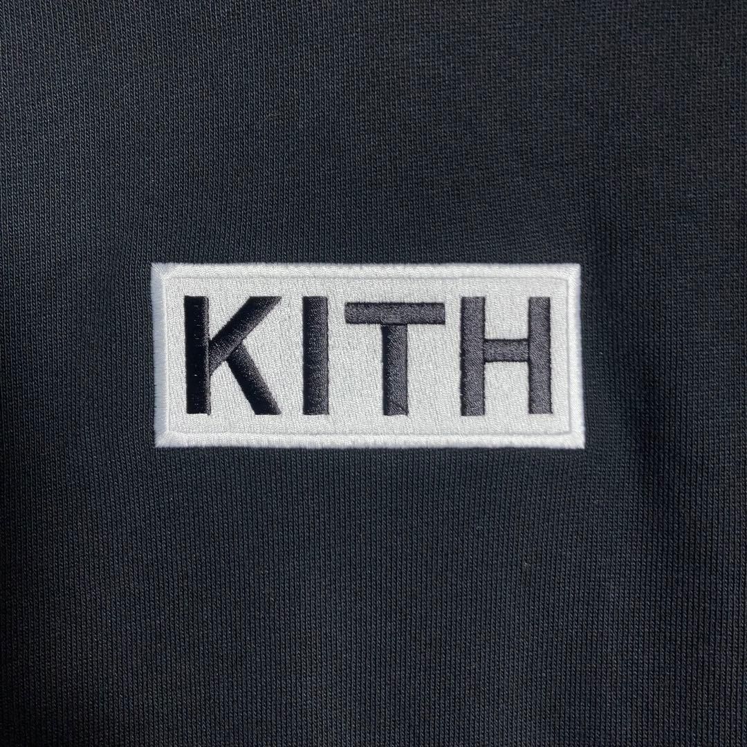 KITH プルオーバーパーカー 刺繍ロゴ 総柄 黒 2XL - メルカリ