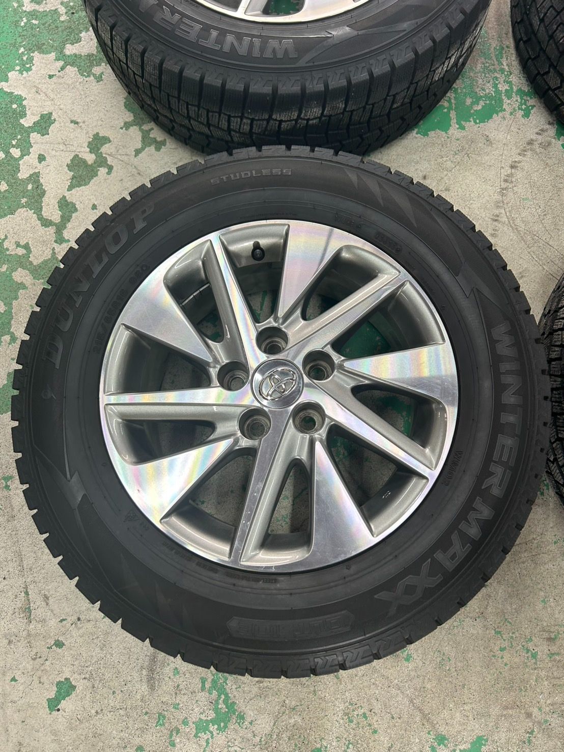 トヨタ 20系アルファード ヴェルファイア 純正16インチアルミホイール＋DUNLOP WINTER MAXX WM02 215 65R16 98Q スタッドレスタイヤ 製 残溝8.7mm 4本セット ＋33