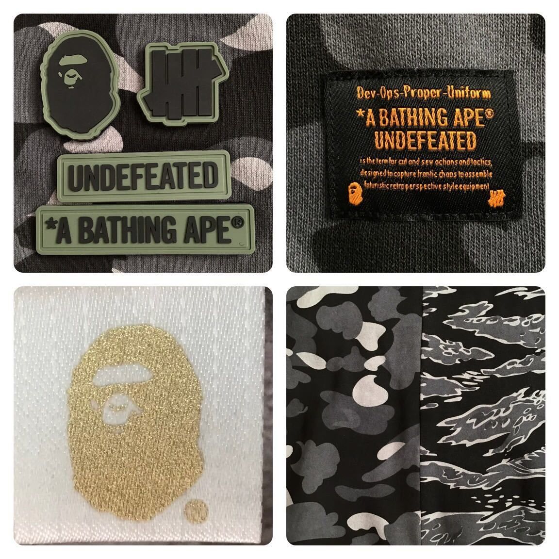 Undefeated × BAPE タイガー シャーク パーカー Sサイズ tiger shark